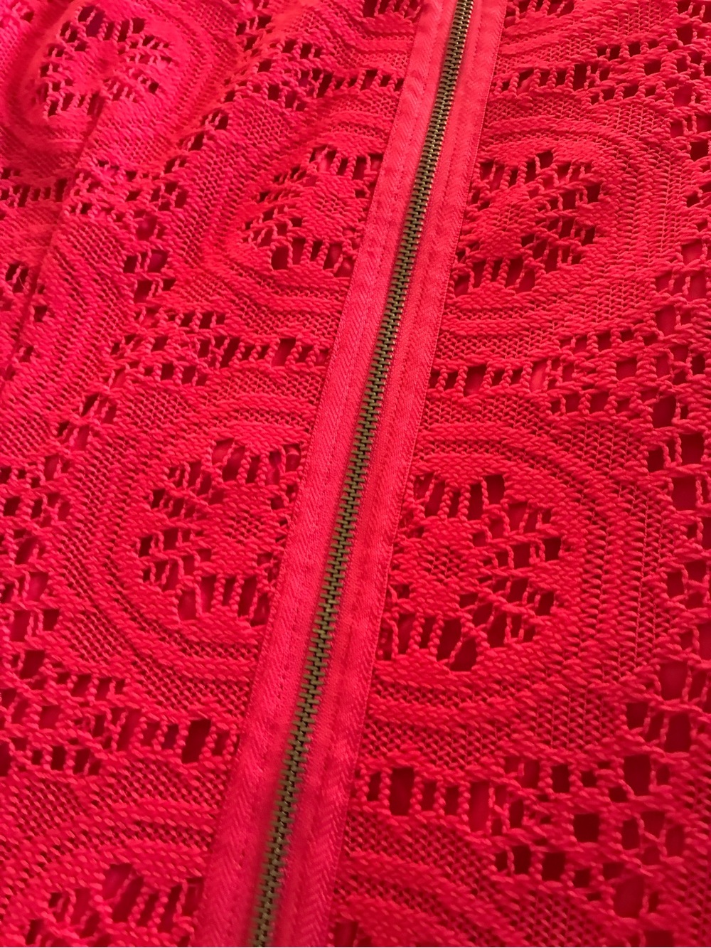 Adrianna Papell Bright Fuchsia Lace Mini Dress - Picture 6 of 6